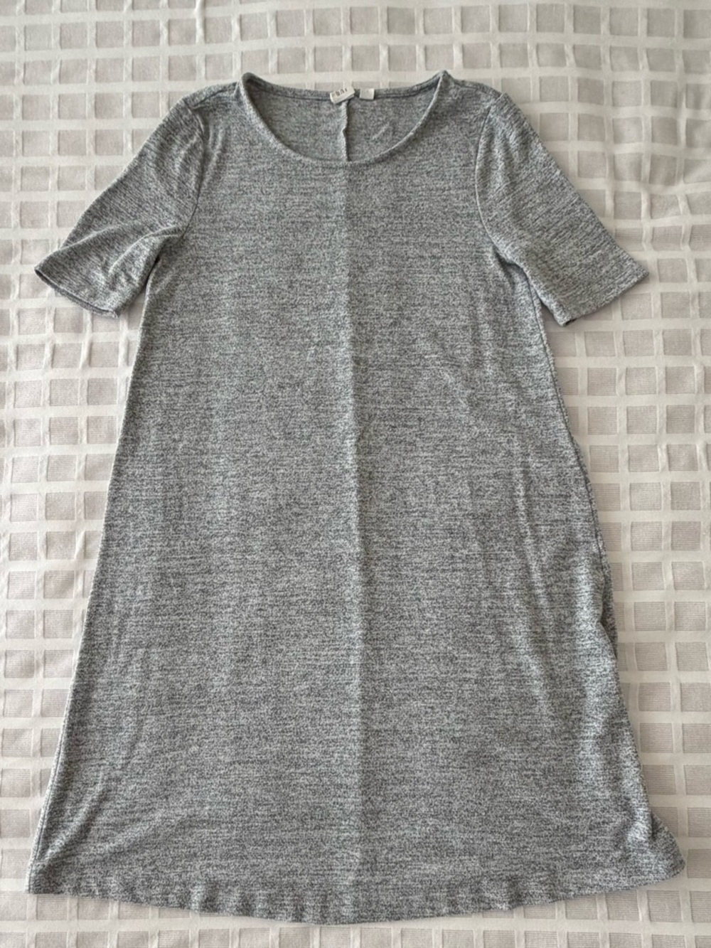 GAP Heather Gray Short-Sleeve A-line Mini Dress